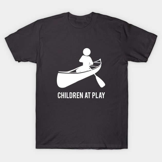 Canoeing Children at Play T-Shirt by ice dyed